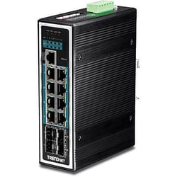 Trendnet TI-PG1284i Géré L2+ Gigabit Ethernet (10/100/1000) Connexion Ethernet, supportant l'alimentation via ce port (PoE) Noir