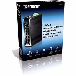 Trendnet TI-PG1284i Géré L2+ Gigabit Ethernet (10/100/1000) Connexion Ethernet, supportant l'alimentation via ce port (PoE) Noir - Vue supplémentaire 4