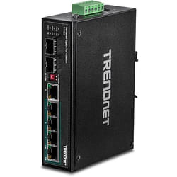 Trendnet TI-PG62 commutateur réseau Non-géré Gigabit Ethernet (10/100/1000) Connexion Ethernet, supportant l'alimentation via ce port (PoE) Noir