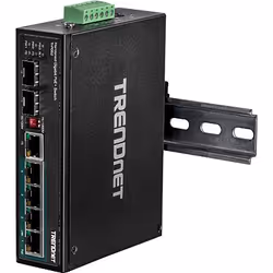 Trendnet TI-PG62 commutateur réseau Non-géré Gigabit Ethernet (10/100/1000) Connexion Ethernet, supportant l'alimentation via ce port (PoE) Noir - Vue supplémentaire 5