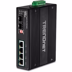 Trendnet TI-UPG62 commutateur réseau Non-géré L2 Gigabit Ethernet (10/100/1000) Connexion Ethernet, supportant l'alimentation via ce port (PoE) Noir