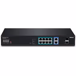 Trendnet TPE-3012L commutateur réseau Non-géré L2 Gigabit Ethernet (10/100/1000) Connexion Ethernet, supportant l'alimentation via ce port (PoE) 1U Noir