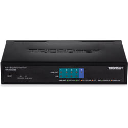 Trendnet TPE-TG50ES commutateur réseau Géré Gigabit Ethernet (10/100/1000) Connexion Ethernet, supportant l'alimentation via ce port (PoE) Noir