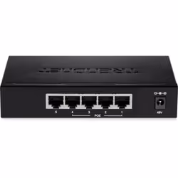 Trendnet TPE-TG50ES commutateur réseau Géré Gigabit Ethernet (10/100/1000) Connexion Ethernet, supportant l'alimentation via ce port (PoE) Noir