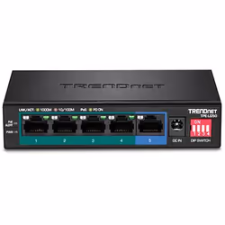Trendnet TPE-LG50 commutateur réseau Non-géré Gigabit Ethernet (10/100/1000) Connexion Ethernet, supportant l'alimentation via ce port (PoE) Noir