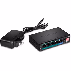Trendnet TPE-LG50 commutateur réseau Non-géré Gigabit Ethernet (10/100/1000) Connexion Ethernet, supportant l'alimentation via ce port (PoE) Noir - Vue supplémentaire 5