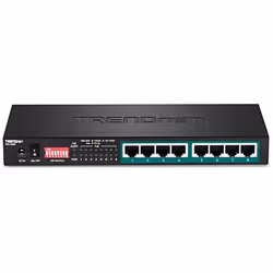 Trendnet TPE-LG80 commutateur réseau Non-géré Gigabit Ethernet (10/100/1000) Connexion Ethernet, supportant l'alimentation via ce port (PoE) Noir