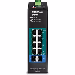 Trendnet TI-PG102I commutateur réseau Géré L2 Gigabit Ethernet (10/100/1000) Connexion Ethernet, supportant l'alimentation via ce port (PoE) Noir