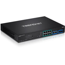 Trendnet TPE-3012LS commutateur réseau Géré Gigabit Ethernet (10/100/1000) Connexion Ethernet, supportant l'alimentation via ce port (PoE) 1U Noir