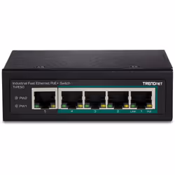 Trendnet TI-PE50 commutateur réseau Non-géré Fast Ethernet (10/100) Connexion Ethernet, supportant l'alimentation via ce port (PoE) Noir