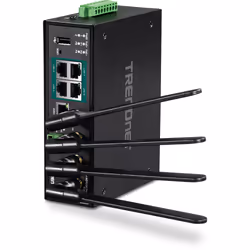 Trendnet TI-WP100, Wi-Fi 5 (802.11ac), Bi-bande (2,4 GHz / 5 GHz), Ethernet/LAN, 3G, Noir, Routeur