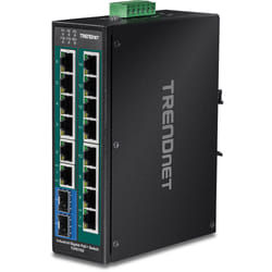 Trendnet TI-PG162 commutateur réseau Non-géré Gigabit Ethernet (10/100/1000) Connexion Ethernet, supportant l'alimentation via ce port (PoE) Noir
