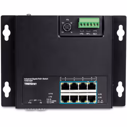 Trendnet TI-PG102F commutateur réseau Gigabit Ethernet (10/100/1000) Connexion Ethernet, supportant l'alimentation via ce port (PoE) Noir
