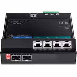 Trendnet TI-PG62F commutateur réseau Gigabit Ethernet (10/100/1000) Connexion Ethernet, supportant l'alimentation via ce port (PoE) Noir