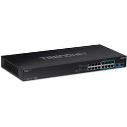 Trendnet TPE-BG182G commutateur réseau Non-géré Gigabit Ethernet (10/100/1000) Connexion Ethernet, supportant l'alimentation via ce port (PoE) 1U Noir