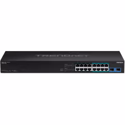 Trendnet TPE-BG182G commutateur réseau Non-géré Gigabit Ethernet (10/100/1000) Connexion Ethernet, supportant l'alimentation via ce port (PoE) 1U Noir