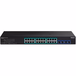 Trendnet TPE-30284 commutateur réseau Géré L2/L4 Gigabit Ethernet (10/100/1000) Connexion Ethernet, supportant l'alimentation via ce port (PoE) 1U Noir