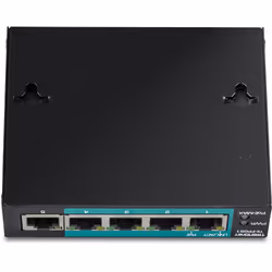 Trendnet TE-FP051 commutateur réseau Non-géré Fast Ethernet (10/100) Connexion Ethernet, supportant l'alimentation via ce port (PoE) Noir - Vue supplémentaire 4