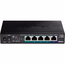 Trendnet TPE-TG350 commutateur réseau Non-géré 2.5G Ethernet (100/1000/2500) Connexion Ethernet, supportant l'alimentation via ce port (PoE) Noir