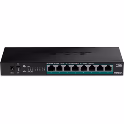 Trendnet TPE-TG380 commutateur réseau Non-géré 2.5G Ethernet (100/1000/2500) Connexion Ethernet, supportant l'alimentation via ce port (PoE) Noir