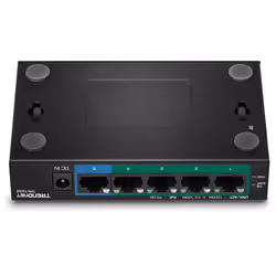 Trendnet TPE-TG52 commutateur réseau Non-géré Gigabit Ethernet (10/100/1000) Connexion Ethernet, supportant l'alimentation via ce port (PoE) Noir - Vue supplémentaire 4