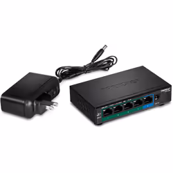 Trendnet TPE-TG52 commutateur réseau Non-géré Gigabit Ethernet (10/100/1000) Connexion Ethernet, supportant l'alimentation via ce port (PoE) Noir - Vue supplémentaire 5