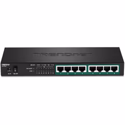 Trendnet TPE-TG83 commutateur réseau Non-géré Gigabit Ethernet (10/100/1000) Connexion Ethernet, supportant l'alimentation via ce port (PoE) Noir