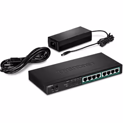 Trendnet TPE-TG83 commutateur réseau Non-géré Gigabit Ethernet (10/100/1000) Connexion Ethernet, supportant l'alimentation via ce port (PoE) Noir - Vue supplémentaire 5