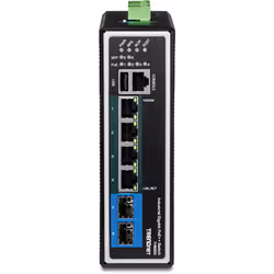 Trendnet TI-BG62I commutateur réseau Géré L2+ Gigabit Ethernet (10/100/1000) Connexion Ethernet, supportant l'alimentation via ce port (PoE) Noir