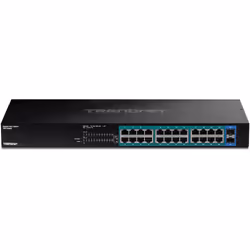 Trendnet TPE-TG262 commutateur réseau Non-géré L2 Gigabit Ethernet (10/100/1000) Connexion Ethernet, supportant l'alimentation via ce port (PoE) 1U Noir