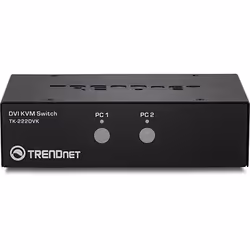 Trendnet TK-222DVK commutateur écran, clavier et souris Noir