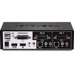 Trendnet TK-222DVK commutateur écran, clavier et souris Noir