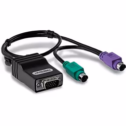 Trendnet TK-CAT5P, 0,4 m, 2x 6-p Mini-DIN, Mâle, Femelle, Noir