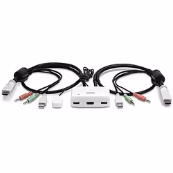 Trendnet TK-215i commutateur écran, clavier et souris Blanc