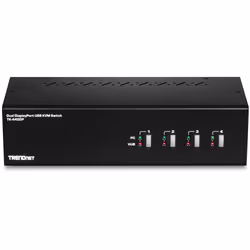 Trendnet TK-440DP commutateur écran, clavier et souris Noir, Argent