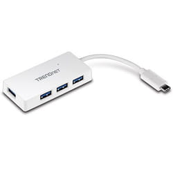Trendnet TUC-H4E hub & concentrateur USB 3.2 Gen 1 (3.1 Gen 1) Type-C 5000 Mbit/s Blanc
