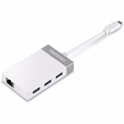 Trendnet TUC-ETGH3, USB 3.2 Gen 1 (3.1 Gen 1) Type-C, IEEE 802.3, IEEE 802.3ab, IEEE 802.3az, IEEE 802.3u, IEEE 802.3x, Gris, ...