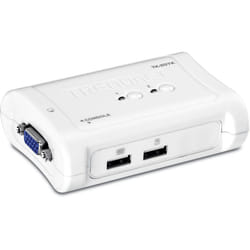 Trendnet TK-207K commutateur écran, clavier et souris Bleu