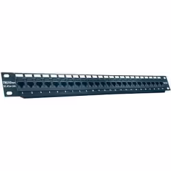 Trendnet 24-port Cat5/5e Unshielded Patch Panel, IEEE 802.3ab, 10/100/1000Base-T(X), Cat5e, Noir, RJ-45