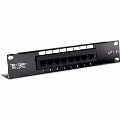 Trendnet TC-P08C5E, 10/100/1000Base-T(X), RJ-45, Cat5e, Noir, CE, FCC, 44 mm