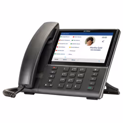 Mitel 6873 SIP, Combiné filaire, Haut-parleur, Identification de l'appelant, Noir