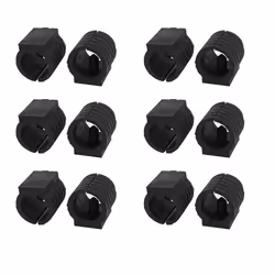 Pied de meuble SOURCING MAP 14mm Diamètre Plastique Forme U Patin Pied Chaise Capuchon Tube rond Table Fauteuil Tampon Noir 1 ...