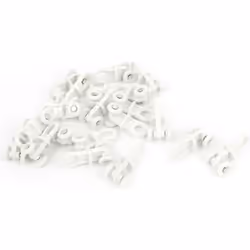 Galets de chenille rideau - SOURCING MAP - 20Pcs - Plastique - Diamètre 9mm - Blanc