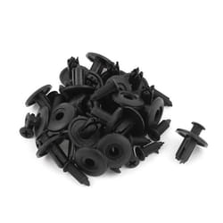 SOURCING MAP Rivet Plastique Noir Push en Bumper Porte rivets Clip 8mm Trou 25Pcs