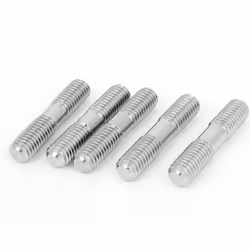 Goujon fileté à double extrémité - SOURCING MAP - M8 x 40mm - Acier inoxydable A2 - Lot de 5 - Argent