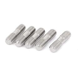 Boulon à double extrémité SOURCING MAP 5Pcs M8 x 30mm métrique vis à goujon fileté en acier inoxydable A2 Fixation industrielle