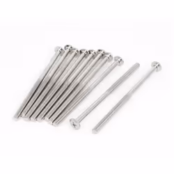 SOURCING MAP M6x110mm Mâle Fil Cruciforme Plat Tête Boulon Vis Adapté pour Double Lit Meubles TV Étagère Tenture 10Pcs