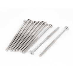 SOURCING MAP M6x110mm Mâle Fil Cruciforme Plat Tête Boulon Vis Adapté pour Double Lit Meubles TV Étagère Tenture 10Pcs