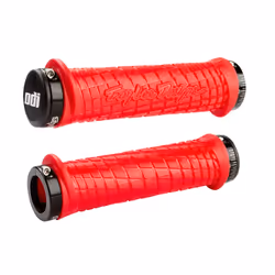 Odi Grips Troy Lee Designs Signature Series Lock-On, Poignées, Noir, Rouge