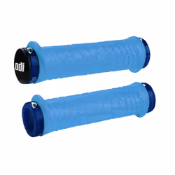 Odi Grips Troy Lee Designs Signature Series Lock-On, Poignées, Couleur aqua, Bleu